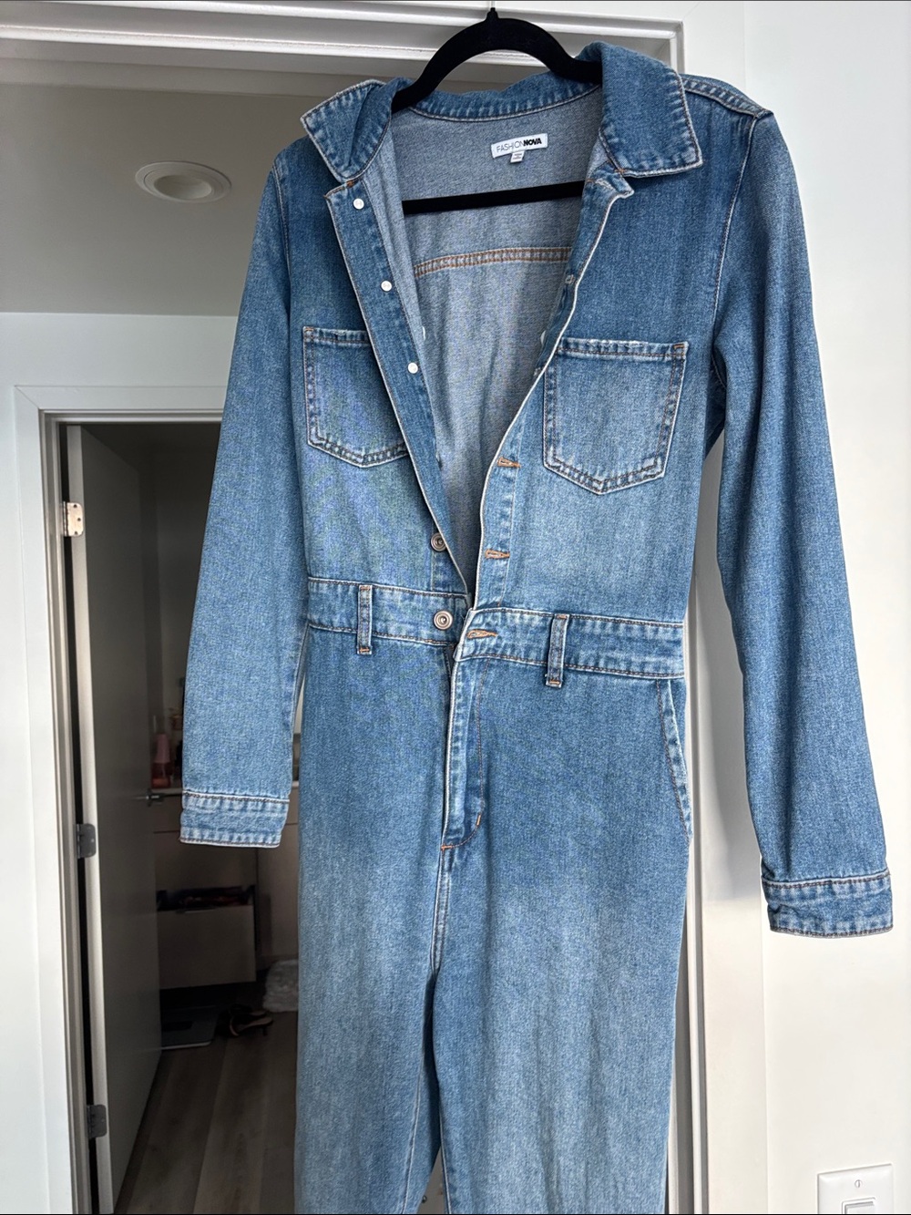 Denim Jumpsuit pantsuit - Light Blue Women’s One-Piece
